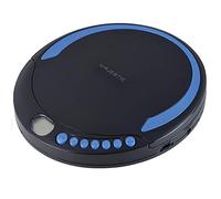 Majestic DM 1550 MP3 - Reproductor de CD/MP3 portátil con función antichoque, Toma de Auriculares, Auriculares incluidos, Negro y Azul
