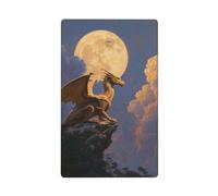 Majestic Dragon Full Moon Fantasy Art - Placa de pared en blanco para interruptor de luz, decorativa, 1 banda, para cocina, baño, tamaño 11,4 x 7 cm