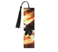 Majestic Eagles Soar Above The Banner - Marcapáginas de madera impresos de doble cara, 5 piezas, regalos para mujeres para amantes de los libros, accesorios geniales para cuadernos, regalos de