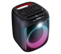 MAJESTIC Fire 12 - Altavoz Bluetooth, Luces LED Multicolor, entradas USB/MicroSD/AUX-IN/Mic, micrófono de Cable Incluido, batería Recargable, TWS, asa de Transporte