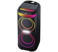 Majestic FIRE 38 - Altavoz de Audio Inalámbrico 5.3, Luces LED Multicolor con 6 Efectos, Entradas Usb/Micro Sd/Aux/Mic, TWS, Batería Recargable, Control Remoto y Micrófono con Cable Incluidos