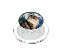 Majestic Gato de Pelo Largo Art Nouveau Mountain PopSockets PopGrip para MagSafe