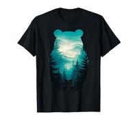 Majestic Grizzly Bear Forest Sunset Nature Mountain View Camiseta