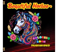 Majestic Horses Mandala Coloring Book: 50 Beautiful Illustrations of Horses with Intricate Mandala Patterns for Stress Relief and Relaxation, 8.5 x 8.5 inch
