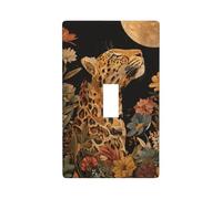 Majestic Leopard in The Night Sky - Cubierta decorativa para interruptor de luz, 1 interruptor, placa de pared para cocina, granja, dormitorio, baño, decoración artística