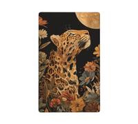 Majestic Leopard in The Night Sky - Placa de pared en blanco para interruptor de luz, decorativa, 1 banda, para cocina, cuarto de baño, tamaño 11,4 x 7 cm