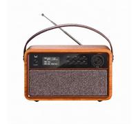 Majestic Lidia - Radio portátil Dab+ FM Bluetooth con Mando a Distancia, Reproductor MP3 USB MicroSD, batería Recargable de 1800 mAh, Pantalla LCD Ajustable, Despertador Doble Alarma, repetición, AUX