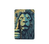 Majestic Lion Holding A Bottle Of Beer - Ambientadores para coche, 4 unidades, tarjetas perfumadas colgantes, tarjetas perfumadas para coche, tabletas de aromaterapia