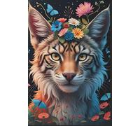 Majestic Lynx: A Lined Journal of Fantasy, Flowers, and Wonder