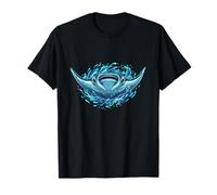 Majestic Manta Ray Océano Ola Vida Marina Fantasía Camiseta