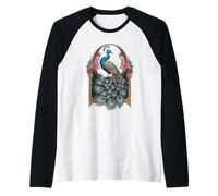 Majestic Marco Art Nouveau de pavo real Camiseta Manga Raglan