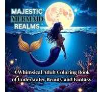Majestic Mermaid Realms: A Whimsical Adult Coloring Book of Underwater Beauty and Fantasy