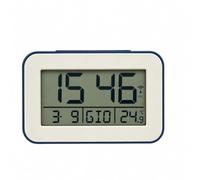 Majestic Mina - Despertador Digital controlado por Radio con Alarma, Pantalla LCD de 3,7 Pulgadas, luz retroiluminada, Sensor de Temperatura, función de repetición, Formato 12/24 h