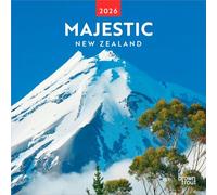 Majestic Nueva Zelanda | Calendario mensual cuadrado de pared 2026 de 12 x 24 pulgadas (colgado) | Sin plástico | BrownTrout | Fotografía escénica de viaje Oceanía