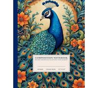 Majestic Peacock Composition Notebook | Vibrant College-Ruled Notebook: Regal Bird of Beauty | 110 Pages | 7.5" x 9.25" | Perfect for Students, Artists, and Dreamers