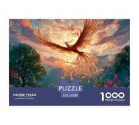 Majestic Phoenix 1000 Stück Ökopapier Puzzle Flying Fire Bird Lebendige Bilder Familienspiel Puzzles Als Wohnaccessoires 52x38cm/1000pcs
