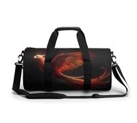 Majestic Phoenix - Bolsa de viaje para gimnasio para mujeres y hombres, bolsa de lona cilíndrica, bolsa de entrenamiento deportiva con correa para el hombro