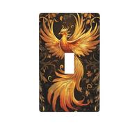 Majestic Phoenix - Cubierta decorativa para interruptor de luz de vuelo medio, 1 banda, placa de pared para cocina, granja, dormitorio, baño, decoración artística