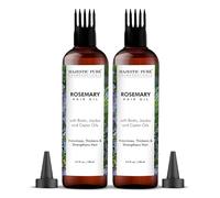 Majestic Pure Aceite 100% puro con biotina para el cuidado del cabello, fortalecimiento, cuidado y volumen fórmula con aceite de jojoba y aceite de ricino. Sin OGM (pack de 2 unidades, 198 ml, romero)