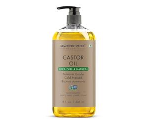 Majestic Pure Aceite de ricino prensado en frío, 236 ml