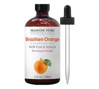 Majestic Pure Aceite esencial con cuentagotas de vidrio, 100% puro y natural, aceites esenciales para difusor, aromaterapia, fabricación de jabón y velas, aceite esencial de naranja brasileña, aceite