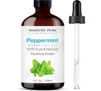 Majestic Pure Aceite esencial con gotero de vidrio - 100% puro y natural - Aceites esenciales para difusor, aromaterapia, fabricación de jabón y velas, aceite esencial de menta, 118 ml