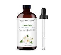 MAJESTIC PURE Aceite esencial de jazmín, aceite de jazmín 100% puro y natural, aceites esenciales de grado premium para el cuidado del cabello, difusores del hogar, piel, aromaterapia, masajes y