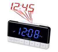 Majestic SVE 337P Sveglia Buzzer Con Proyección de Hora en Pared Blanco
