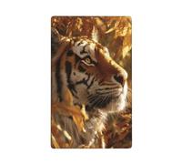 Majestic Tiger in The Golden Sunlight - Placa de pared decorativa para interruptor de luz, 1 banda, para cocina, baño, 11,4 x 7 cm