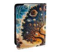 Majestic Tree of Life - Funda para pasaporte con diseño de árbol de la vida, funda organizadora de viaje para pasaporte, para hombres y mujeres, 6.5 pulgadas, Black, Talla única