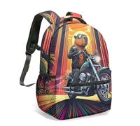 Majestic Waterfall & Hummingbirds - Mochila con gafas de sol en hoja de loto de 16 pulgadas con estampado gráfico 3D vívido para niños, escuela, selva, tropical, floral, novedad, 16 (Reino Unido), L