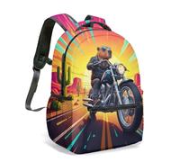 Majestic Waterfall & Hummingbirds - Mochila con gafas de sol en hoja de loto de 16 pulgadas con estampado gráfico 3D vívido para niños, escuela, selva, tropical, floral, novedad, 17, L, Casual