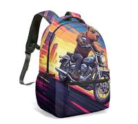 Majestic Waterfall & Hummingbirds - Mochila con gafas de sol en hoja de loto de 16 pulgadas con estampado gráfico 3D vívido para niños, escuela, selva, tropical, floral, novedad, 19, L, Casual