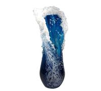 Majestic Wave Jarrón - Resina, 11.81x6.3x5.91in Impresionante Decoración del Hogar | Jarrón de arte de onda artesanal, de resina esculpida realista para cenar, boda, sala de estar, decoración