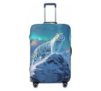 Majestic White Tiger Snow Peak - Fundas elásticas para equipaje de viaje, 45,7 a 81,3 cm, Black, M