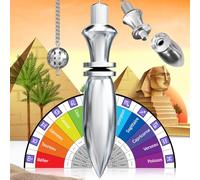 Majestic's Pendulo Adivinación Egipcio THOT de Radiestesia con Testigo y su Cadena (38 gr) - Magnetizador, Zahorí, Clarividencia, Esoterismo [Satisfacción o Reembolso DE por Vida]