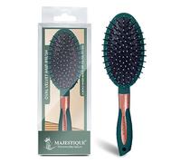 Majestique Cepillo desenredante para cabello rizado, cepillo desenredante para mujer, cepillo desenredante para cabello rizado, cepillo desenredante para niños (verde terciopelo)