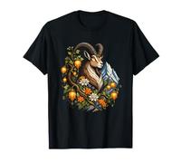 Majestuosa Cabra Montaña con Edelweiss Y Flores Alpinas Camiseta