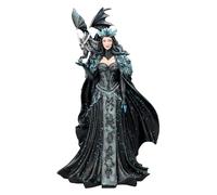 Majestuosa figura de mago de 40 cm - Reina de la oscuridad con dragón, reina de las sombras, estatua de bruja gótica
