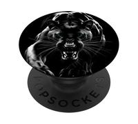 Majestuosa Pantera con Ojos Verdes PopSockets PopGrip Adhesivo