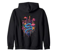 Majestuosa Serpiente En Oasis De Paisaje Urbano Sudadera con Capucha
