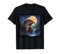 Majestuoso Águila Bajo la Luz De La Luna Cielo Naturaleza Camiseta