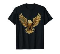 Majestuoso águila calva desplegada alas arte Camiseta