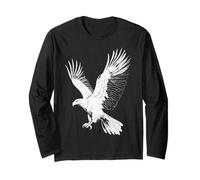 Majestuoso águila en Vuelo audaz Amante de la Naturaleza, Amante de Las Aves Manga Larga