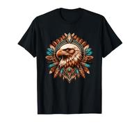 Majestuoso Águila Sagrada Plumas Totem Circle Camiseta