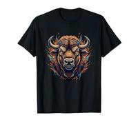 Majestuoso Bison Buffalo Head Wild West Power Camiseta