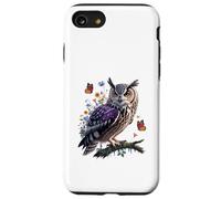 Majestuoso búho con mariposas y flores Carcasa para iPhone SE (2020) / 7 / 8