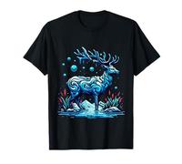 Majestuoso Ciervo En El Agua Arte Camiseta