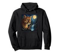 Majestuoso Cogar Bajo la Luz De La Luna Cielo Naturaleza Escena Sudadera con Capucha