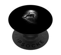 Majestuoso delfín Nadando en el océano Profundo y el mar PopSockets PopGrip Adhesivo